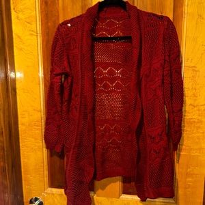 BRANDY MELVILLE Red Knit Cardigan